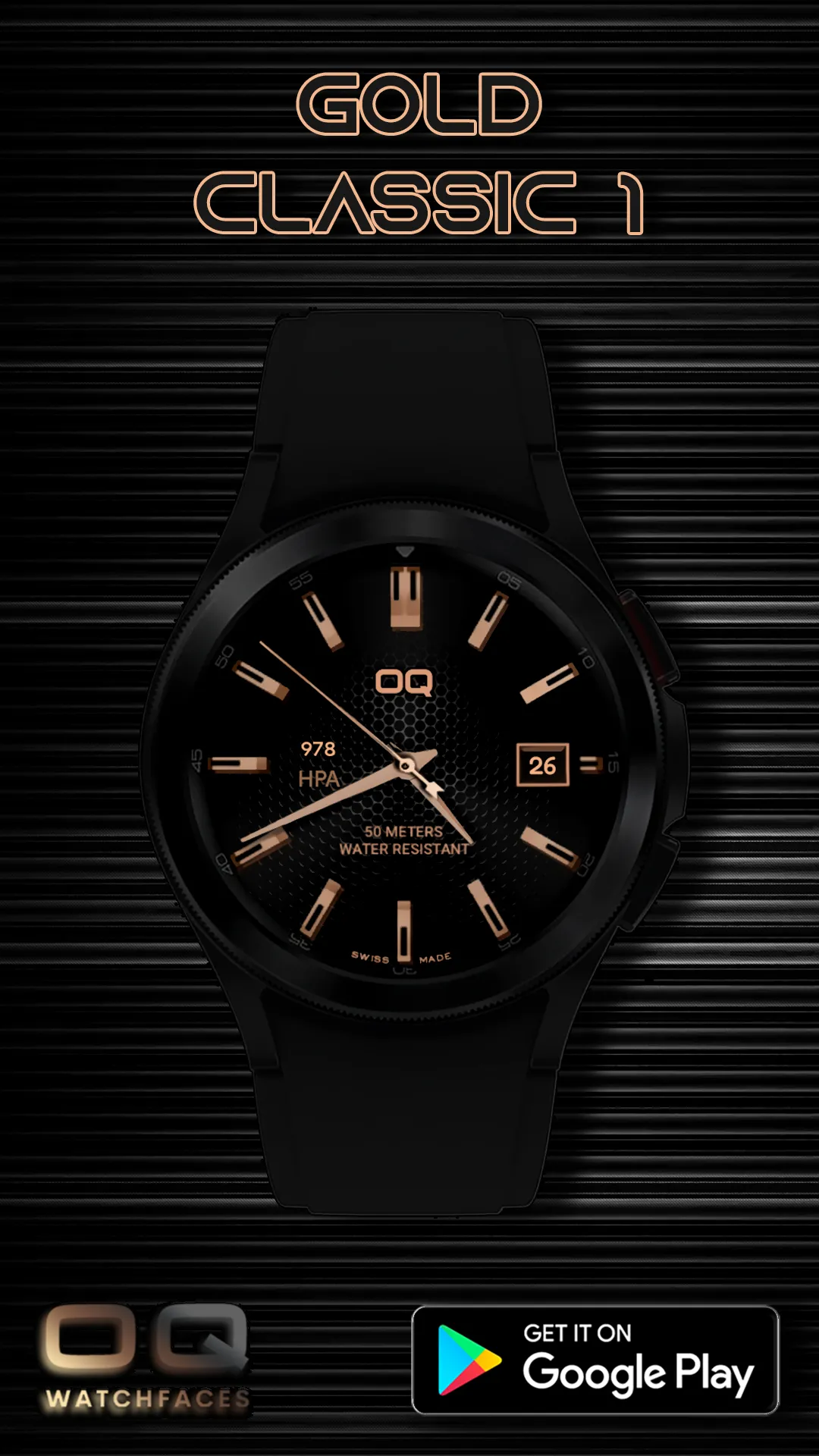 Gold Classic 1 Wear OS | Indus Appstore | Screenshot