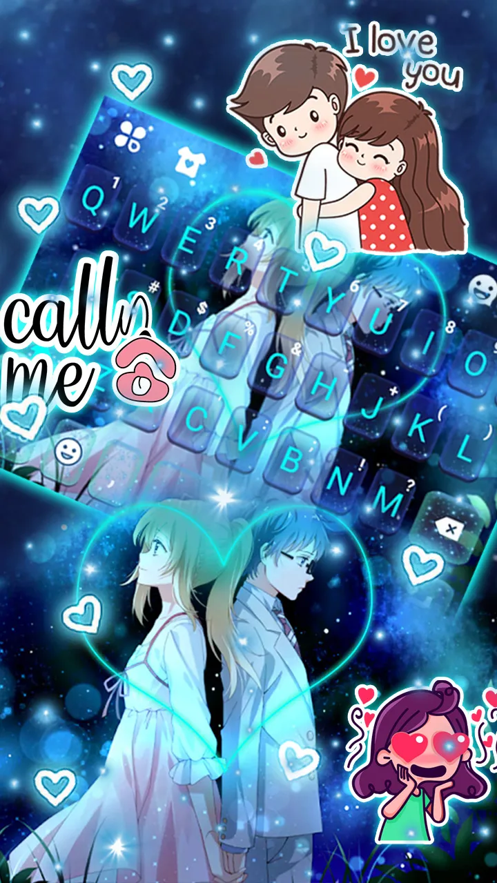 Anime Cute Love Keyboard Theme | Indus Appstore | Screenshot