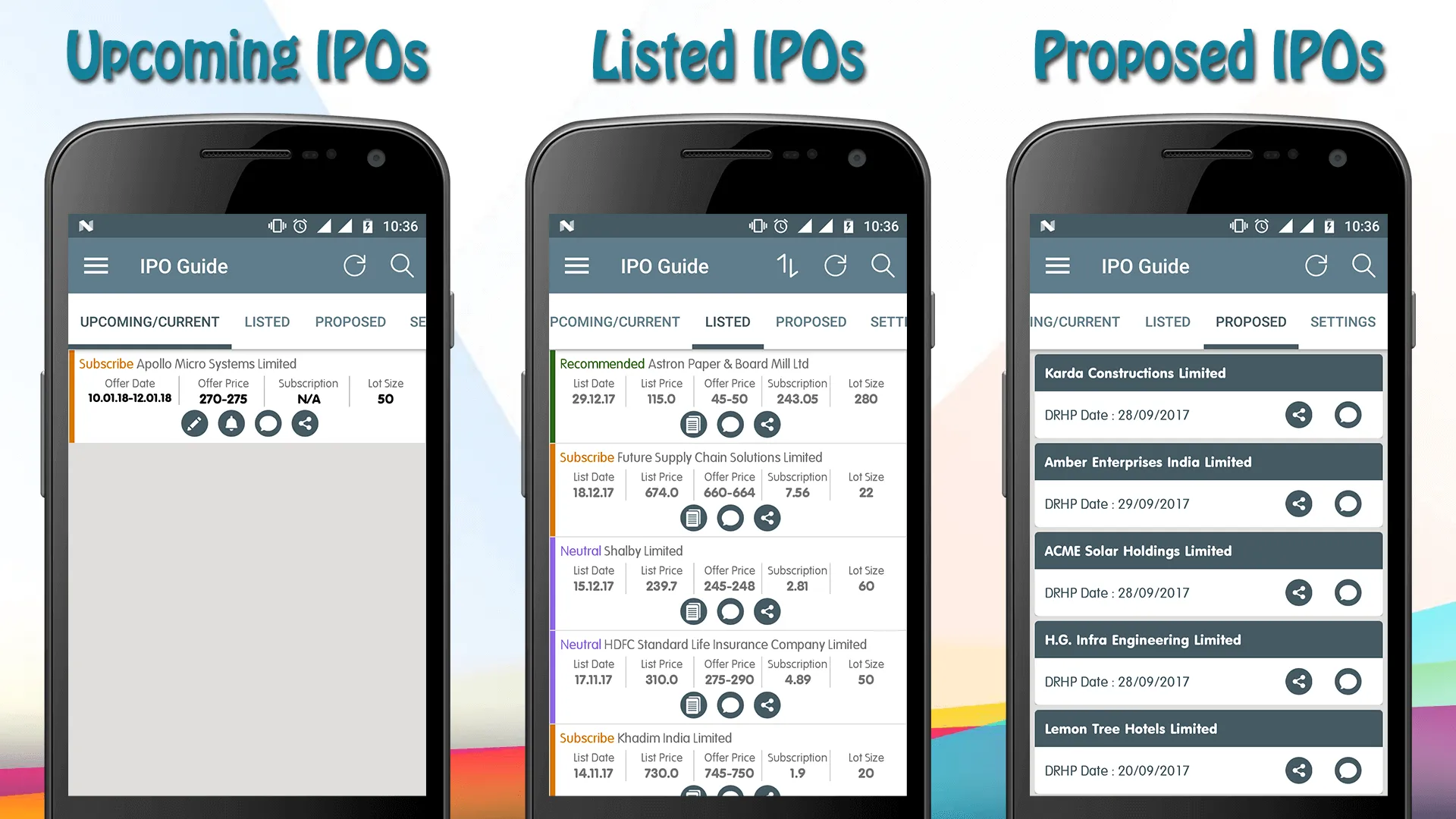 IPO Guide News Alert for India | Indus Appstore | Screenshot