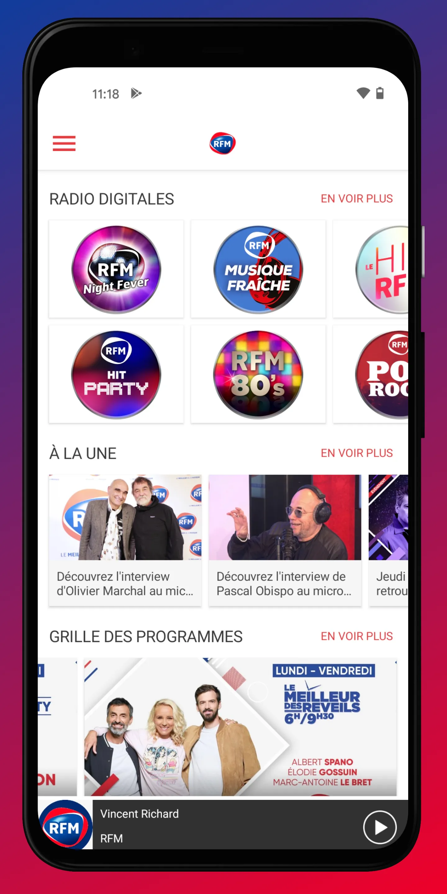 RFM, le meilleur de la musique | Indus Appstore | Screenshot