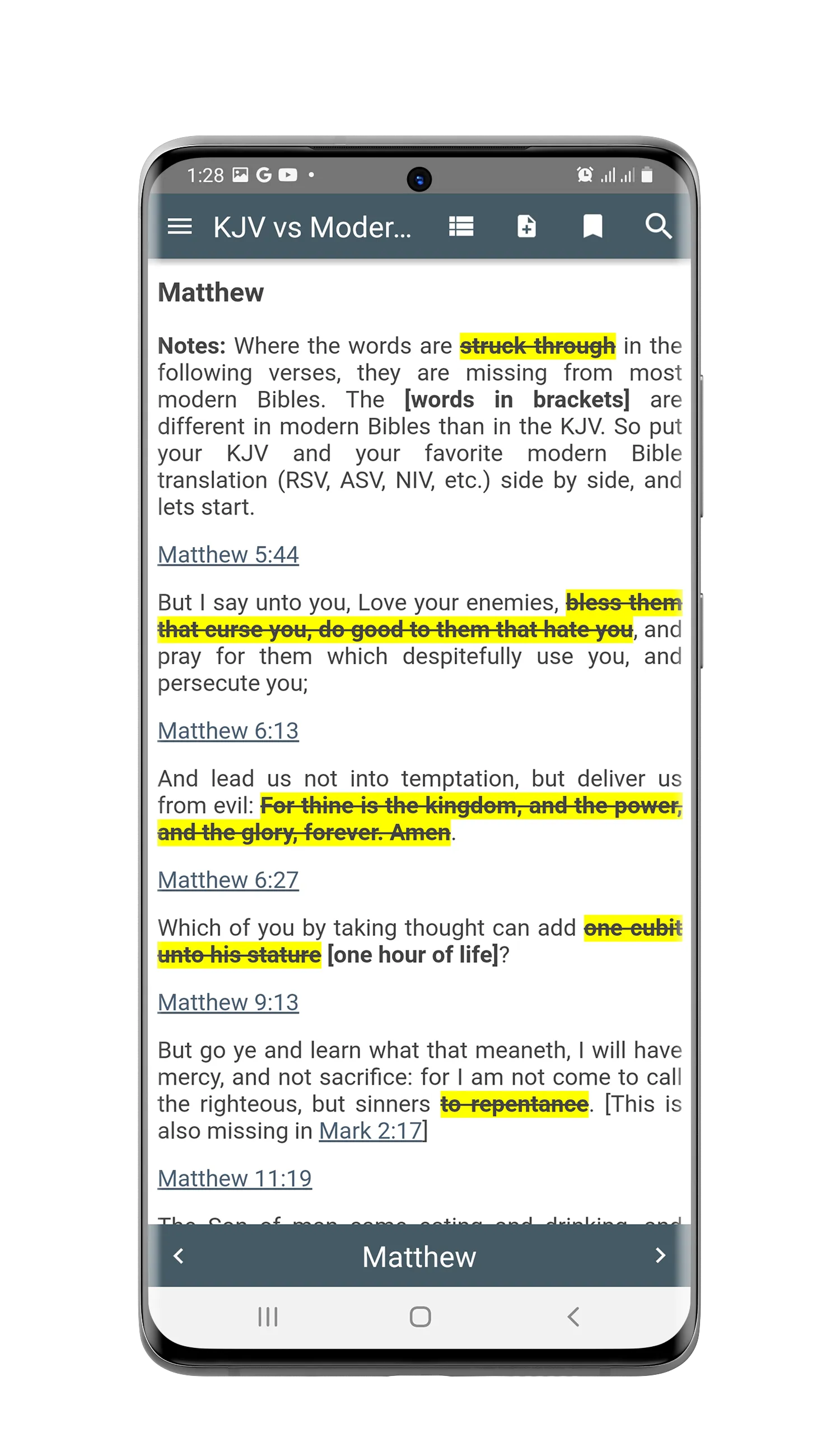 KJV vs Modern Bibles | Indus Appstore | Screenshot