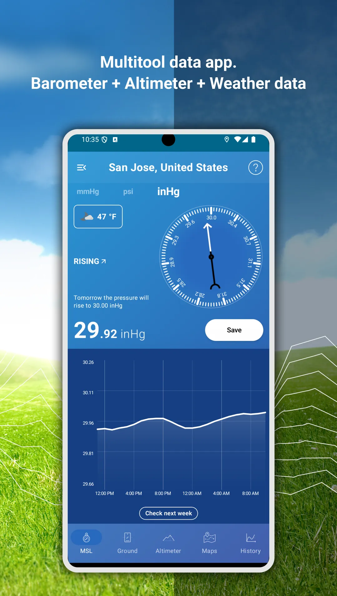 My Barometer and Altimeter | Indus Appstore | Screenshot