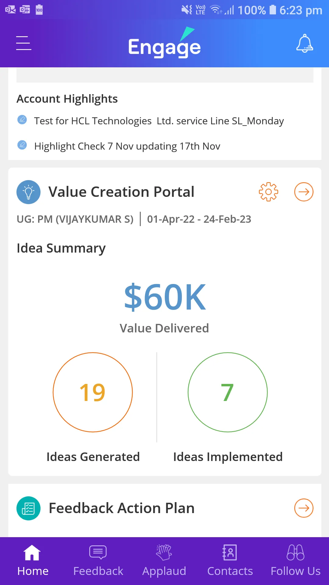 HCLTech Engage | Indus Appstore | Screenshot