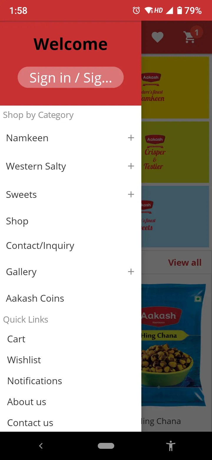 Aakash Namkeen | Indus Appstore | Screenshot