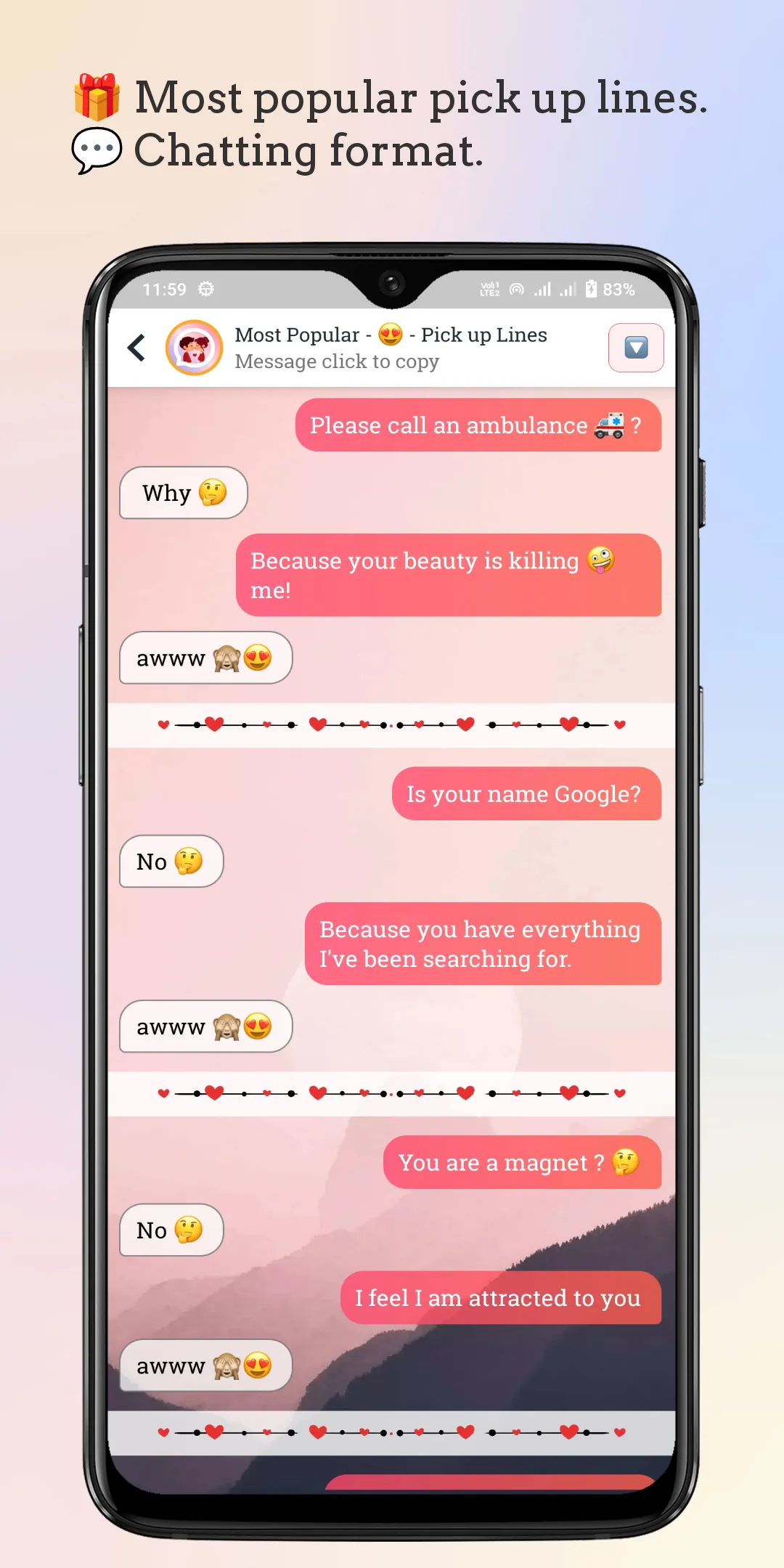 Sk Pick up Lines : Flirty Text | Indus Appstore | Screenshot