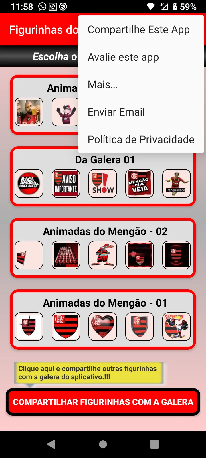 Figurinhas do Flamengo | Indus Appstore | Screenshot