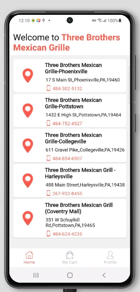 Three Brothers Mexican Grille | Indus Appstore | Screenshot