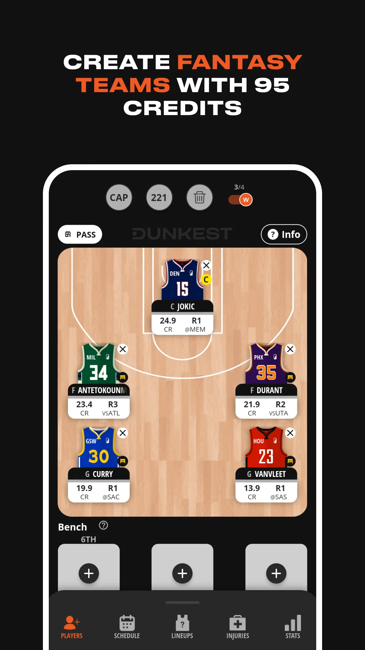 Dunkest - NBA Fantasy | Indus Appstore | Screenshot