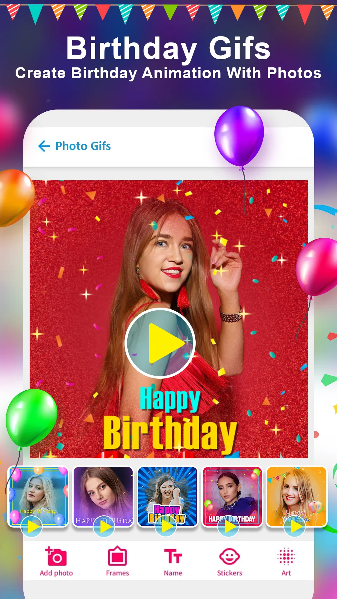 Birthday Photo Frame Maker App | Indus Appstore | Screenshot