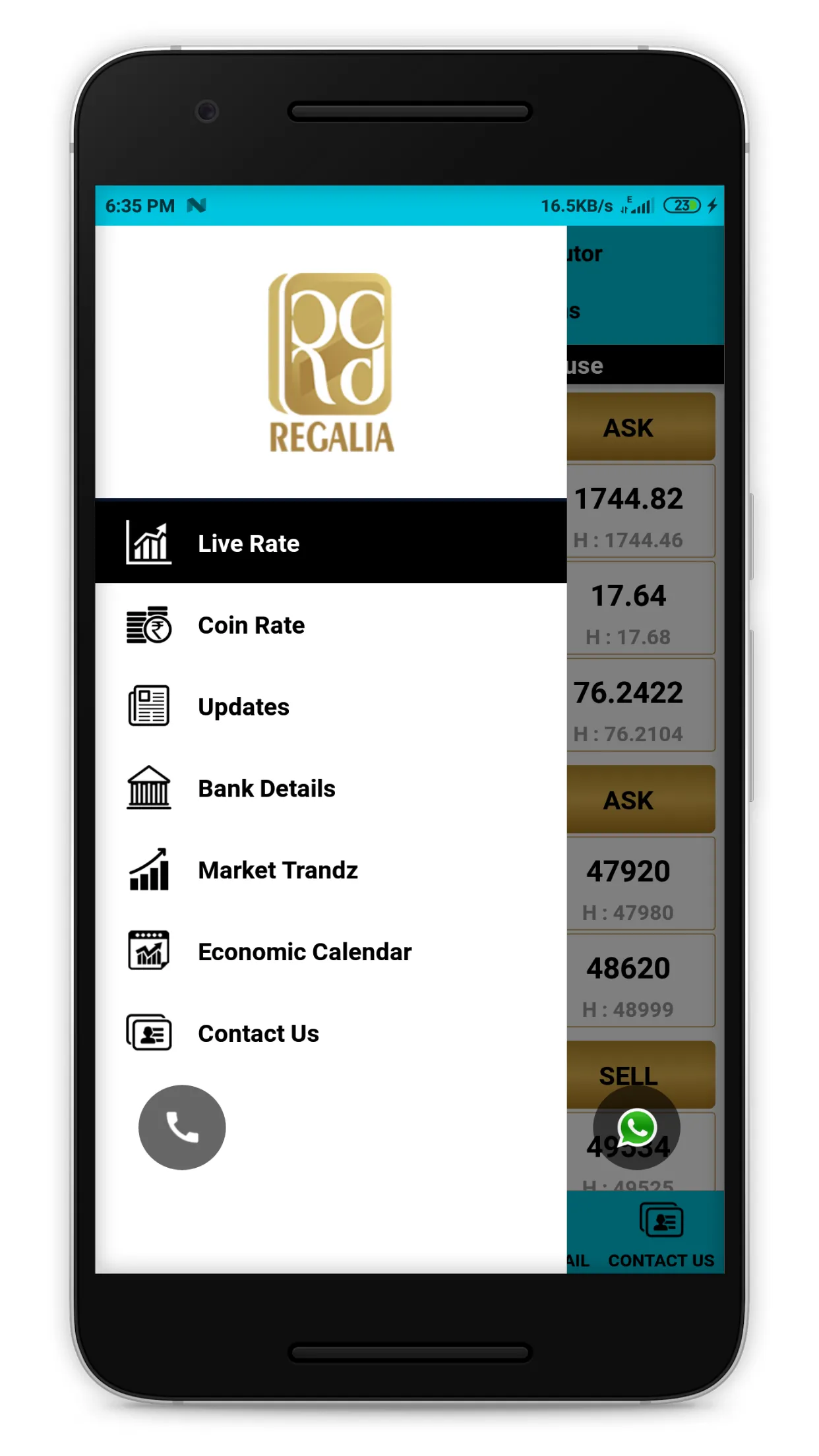 Regalia Bullion | Indus Appstore | Screenshot