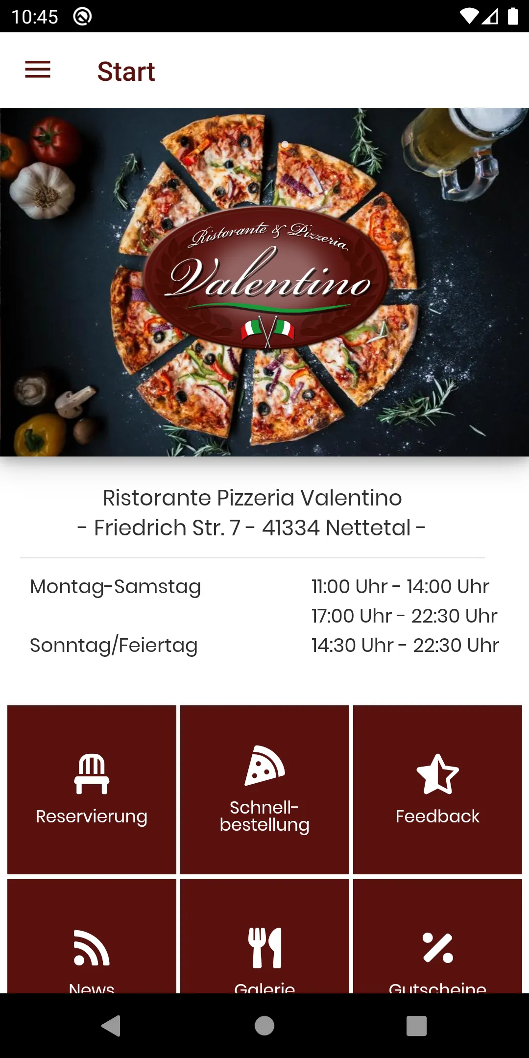 Ristorante & Pizzeria Valentin | Indus Appstore | Screenshot