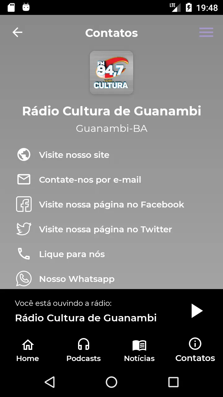 Rádio Cultura de Guanambi | Indus Appstore | Screenshot