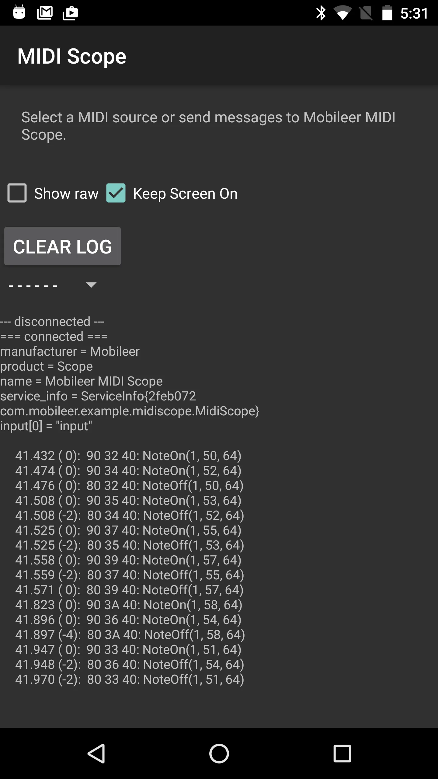 MIDI Scope | Indus Appstore | Screenshot