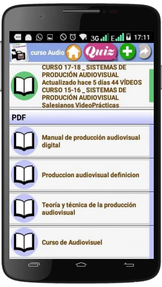 CURSO AUDIOVISUAL | Indus Appstore | Screenshot