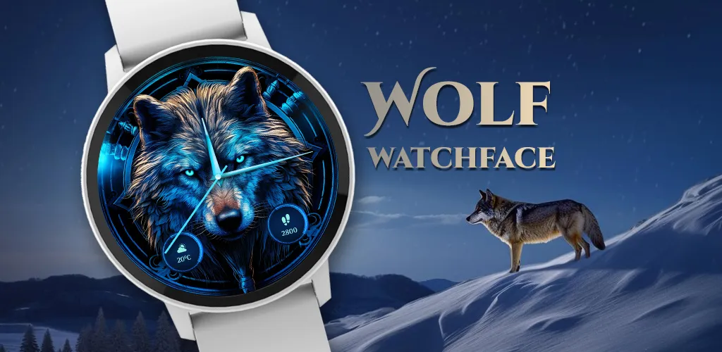 Wolf Watch Face: Wear OS Watch | Indus Appstore | Screenshot