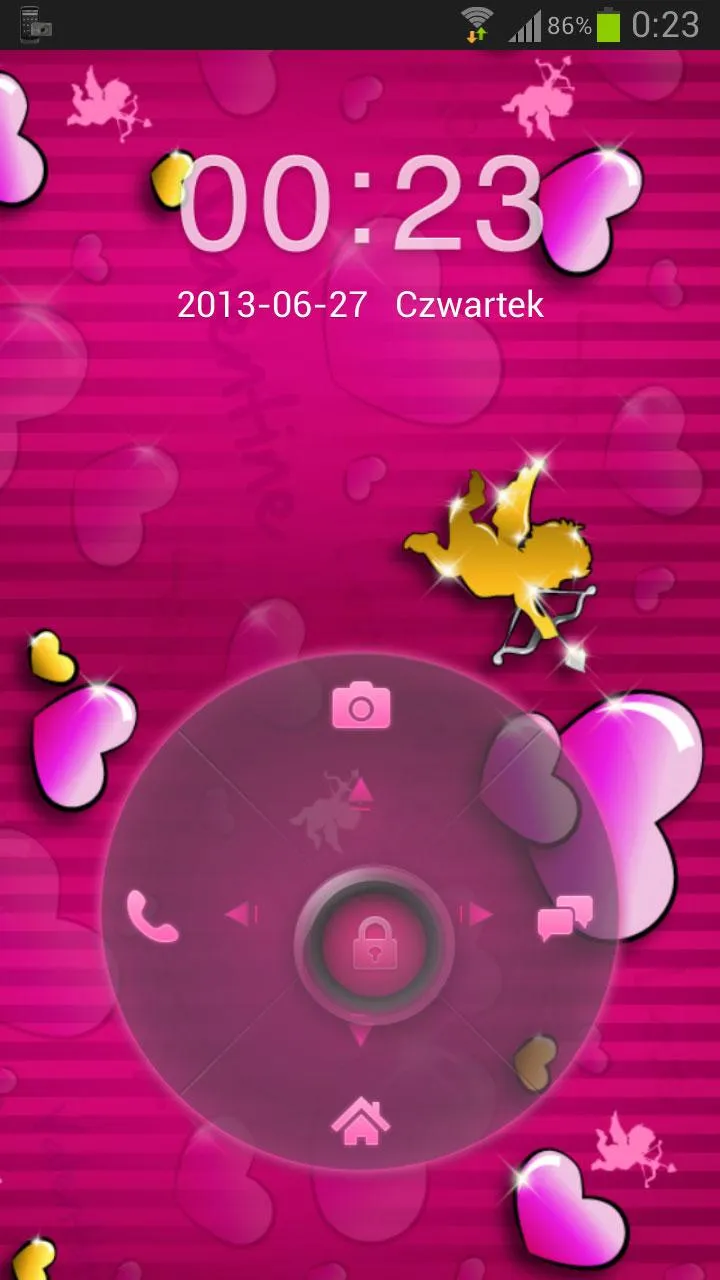 Lovely Pink Theme GO Locker | Indus Appstore | Screenshot