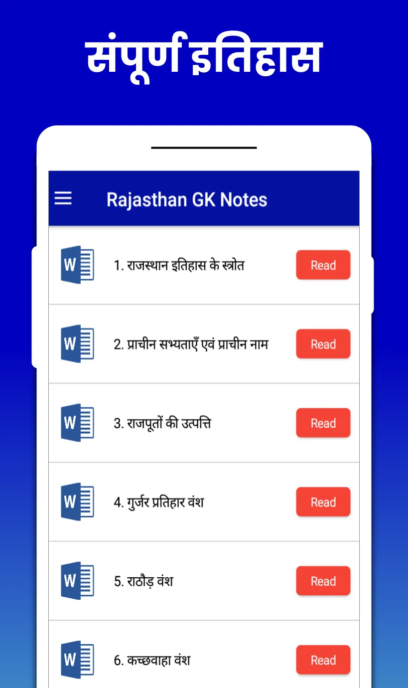 Rajasthan GK Notes (in Hindi) | Indus Appstore | Screenshot