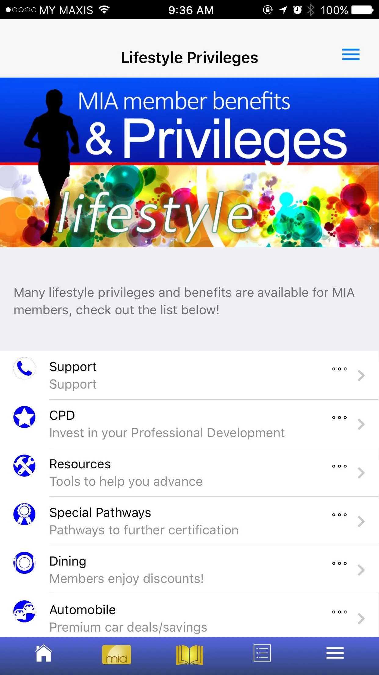 MIA Membership Privileges App | Indus Appstore | Screenshot