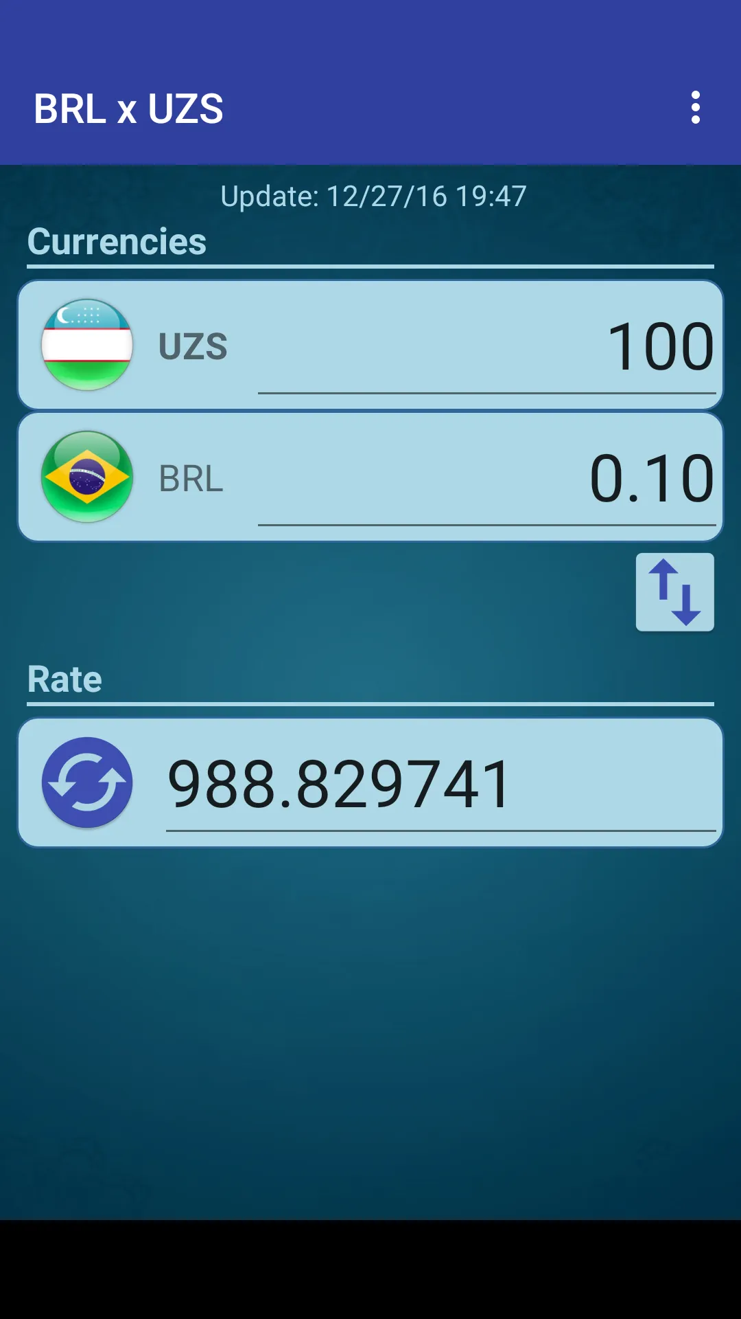 Brazil Real x Uzbekistani Sum | Indus Appstore | Screenshot