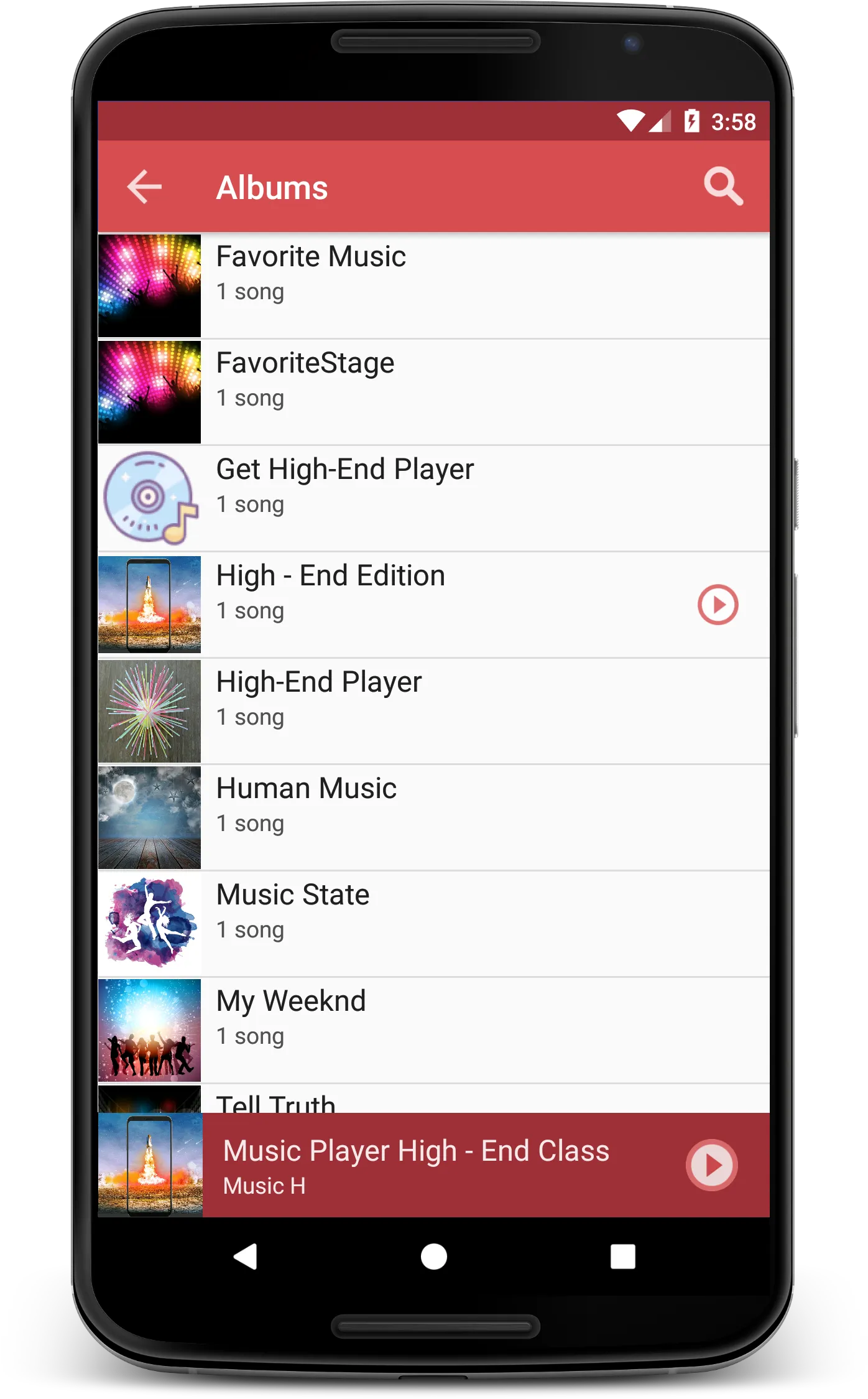 Nougat Mp3 Music Player | Indus Appstore | Screenshot