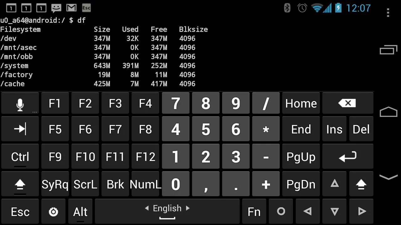 Hacker's Keyboard | Indus Appstore | Screenshot