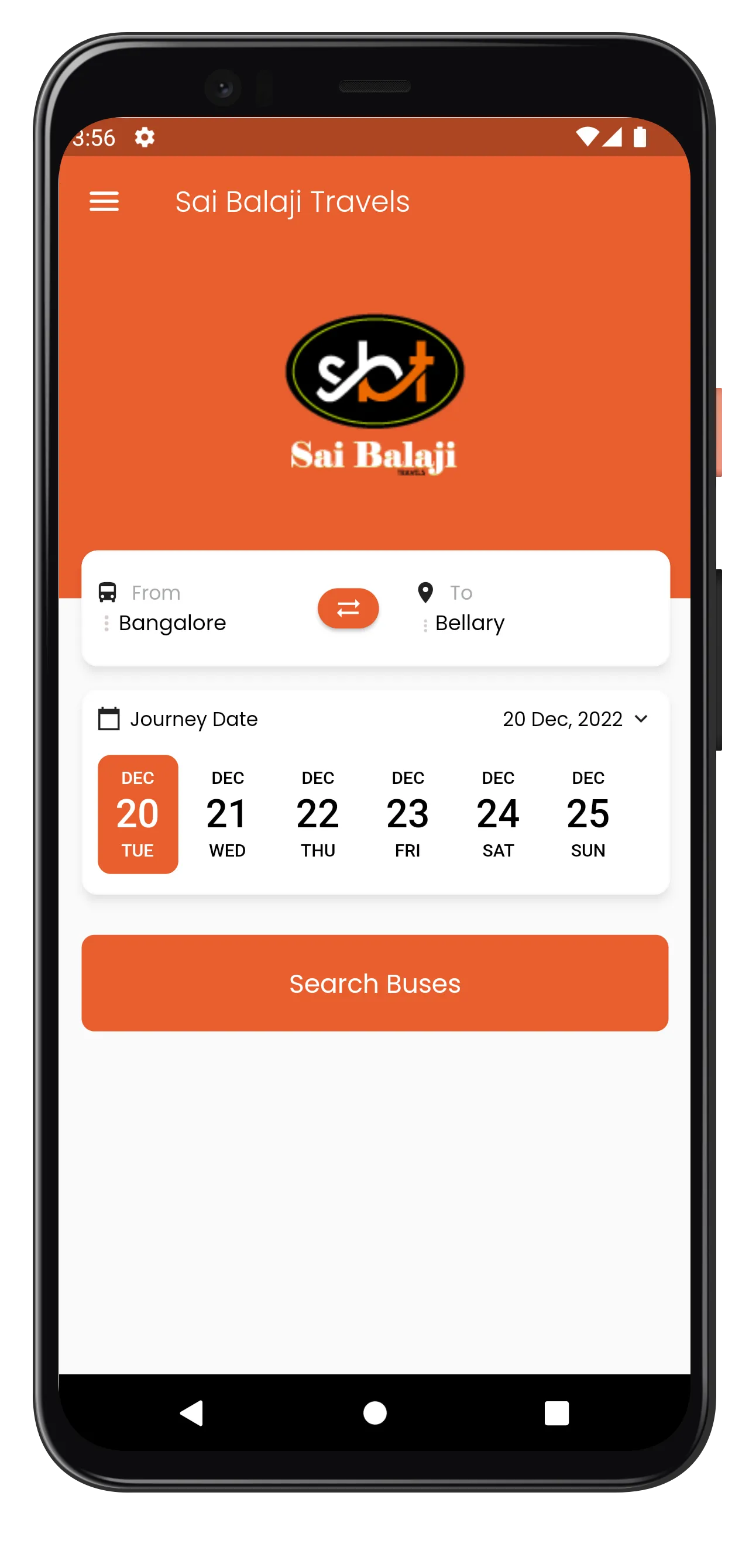 Sai Balaji Travels | Indus Appstore | Screenshot