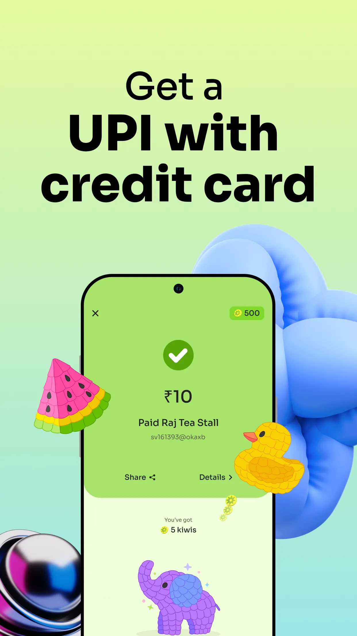 Kiwi: Cashback + UPI on Credit | Indus Appstore | Screenshot