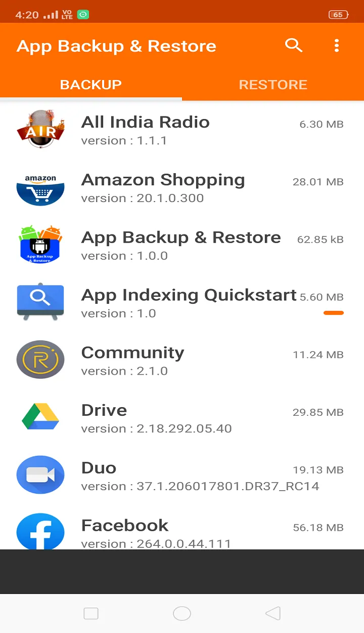 Backup & Restore App | Indus Appstore | Screenshot