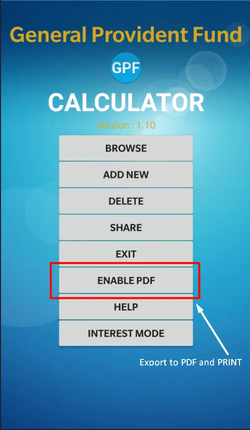 GPF Calculator | Indus Appstore | Screenshot