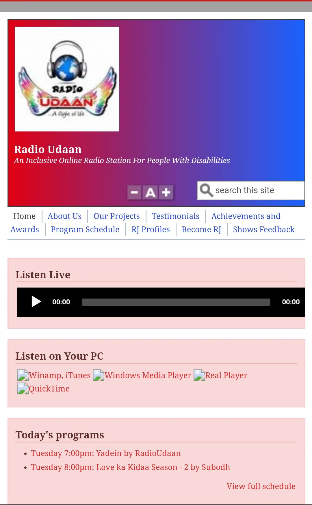 Radio Udaan | Indus Appstore | Screenshot