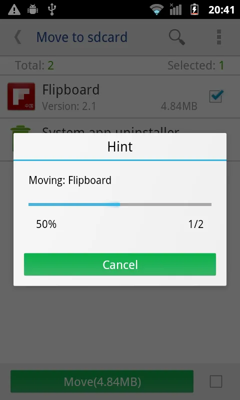 Move app to SD card | Indus Appstore | Screenshot