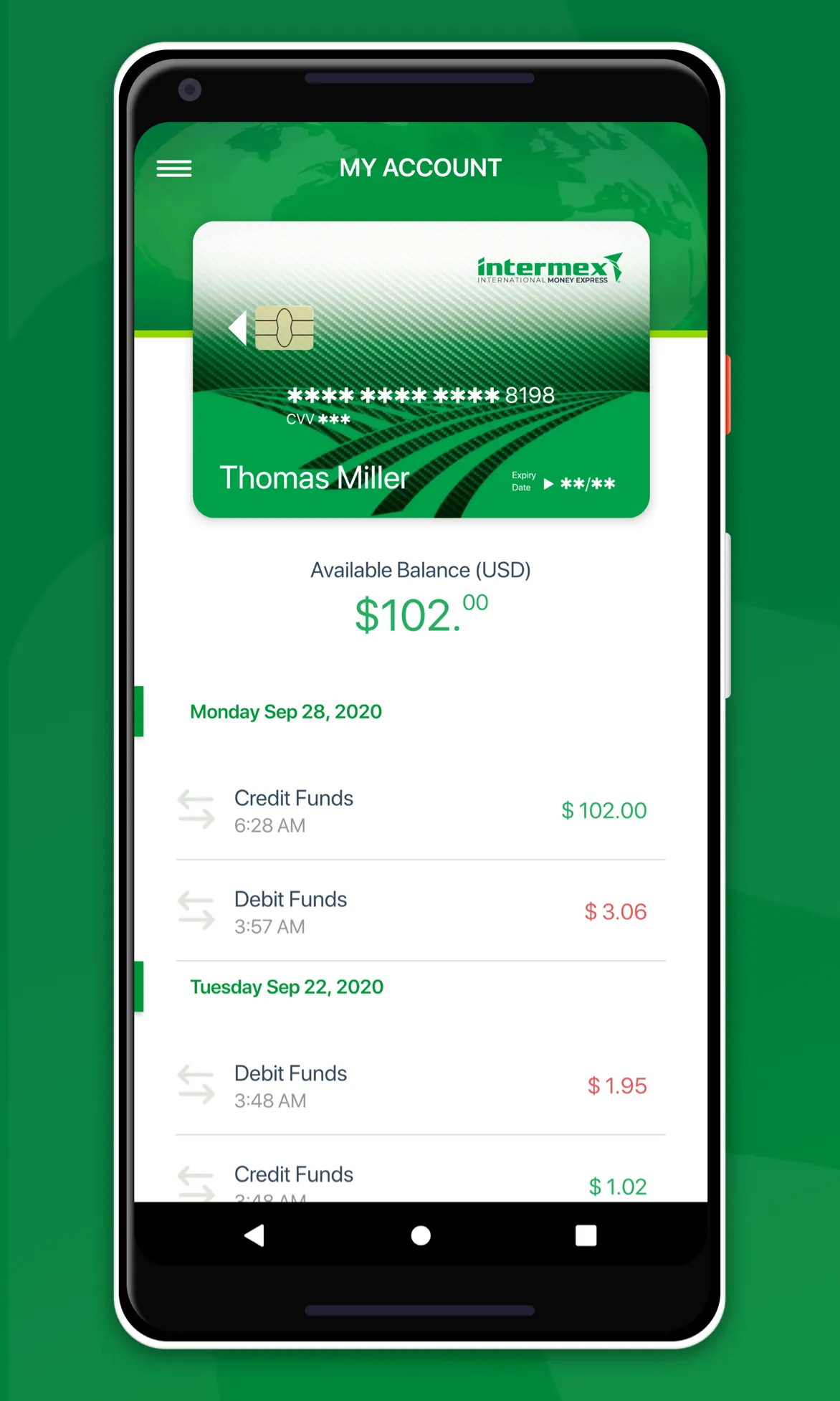 Intermex Payroll Card | Indus Appstore | Screenshot