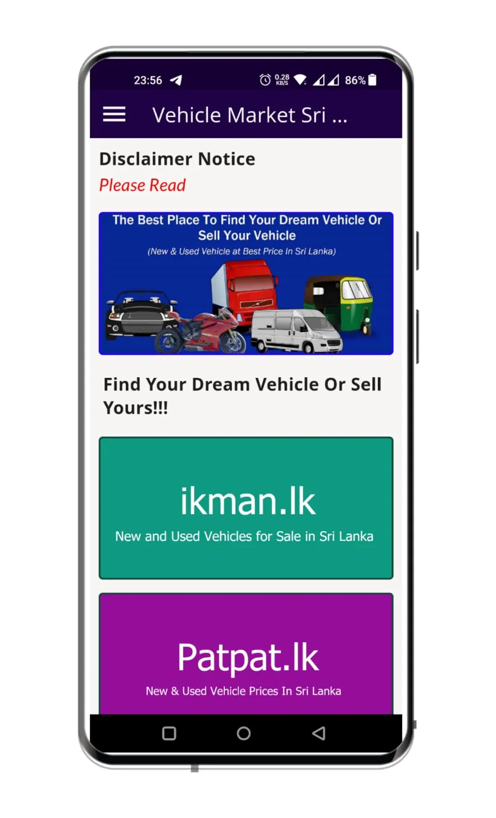 Vehicle Market Lanka -Buy&Sell | Indus Appstore | Screenshot