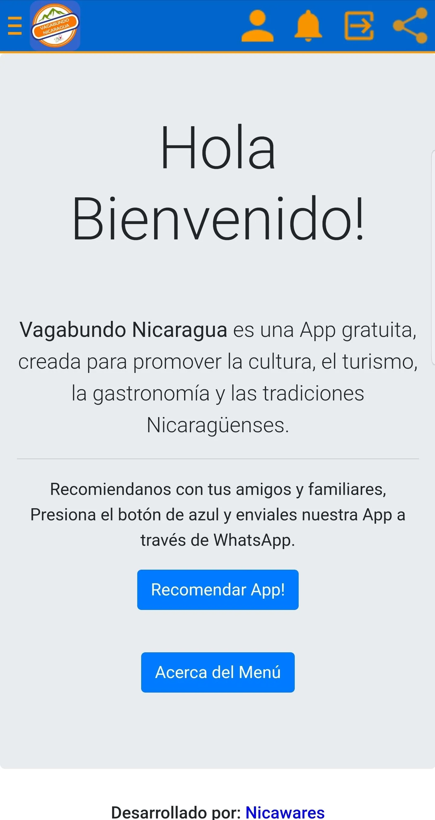 Vagabundo Nicaragua App | Indus Appstore | Screenshot