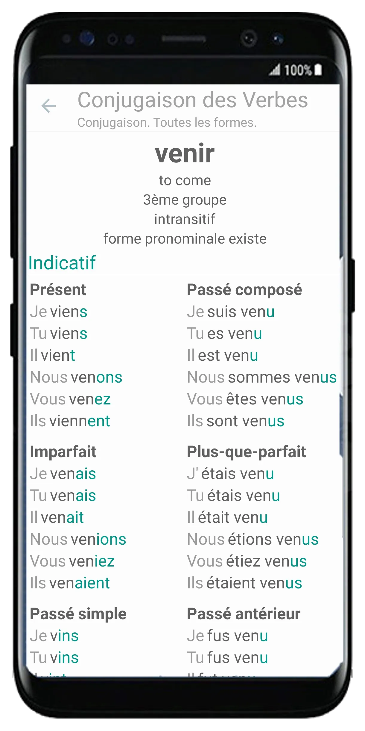 French Verbs - Conjugation | Indus Appstore | Screenshot