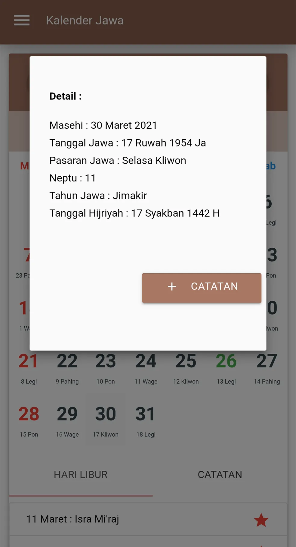 Kalender Jawa Lengkap | Indus Appstore | Screenshot