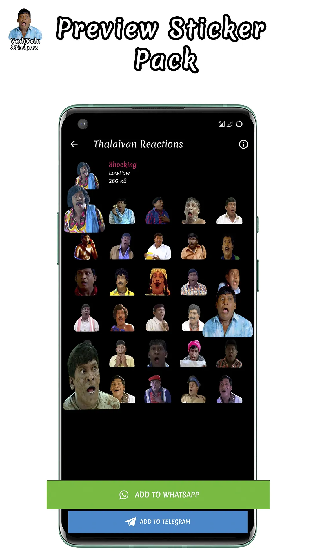 VadiStick - Vadivelu Stickers | Indus Appstore | Screenshot