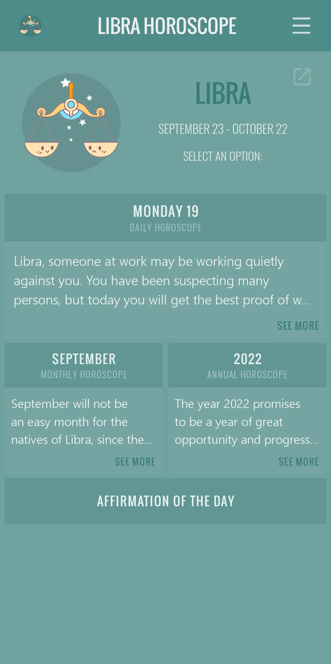 Libra Horoscope | Indus Appstore | Screenshot