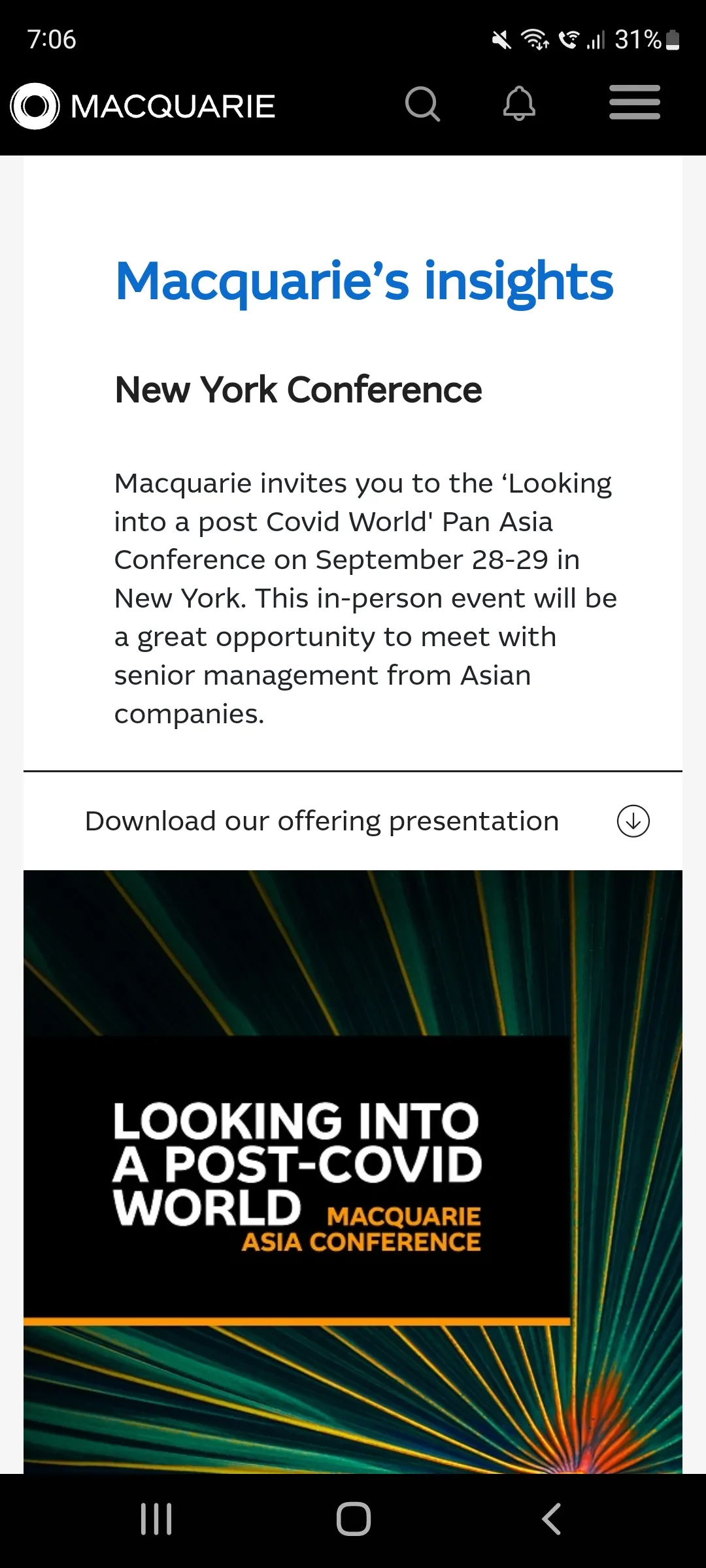 Macquarie Insights | Indus Appstore | Screenshot