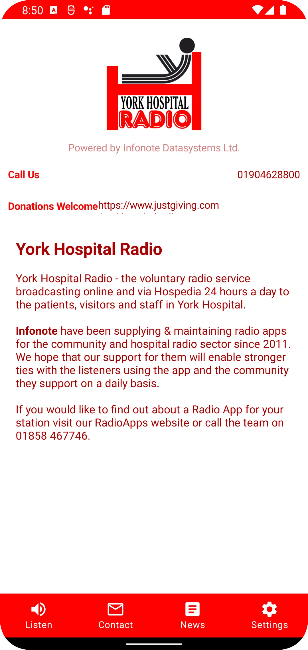 York Hospital Radio | Indus Appstore | Screenshot