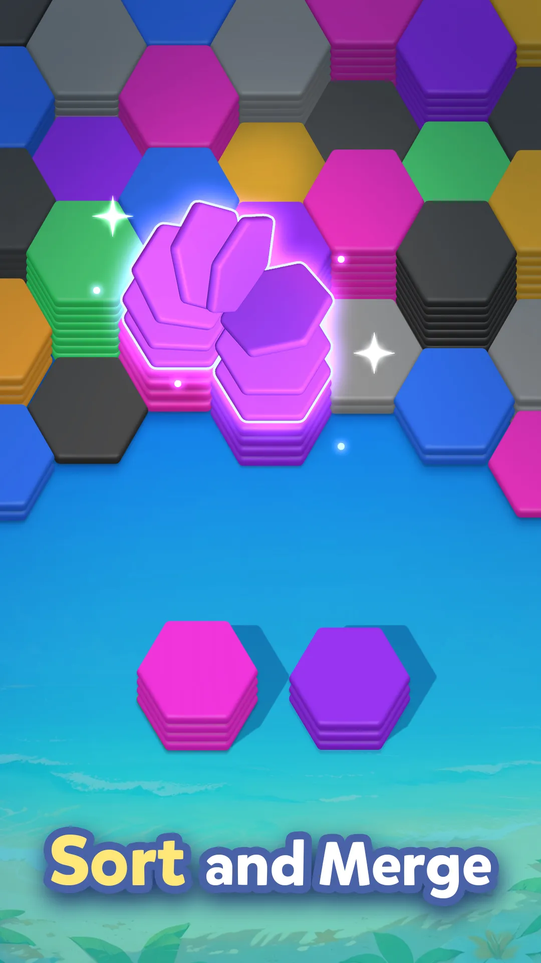 Hexa Merge: Tile Sort Puzzle | Indus Appstore | Screenshot