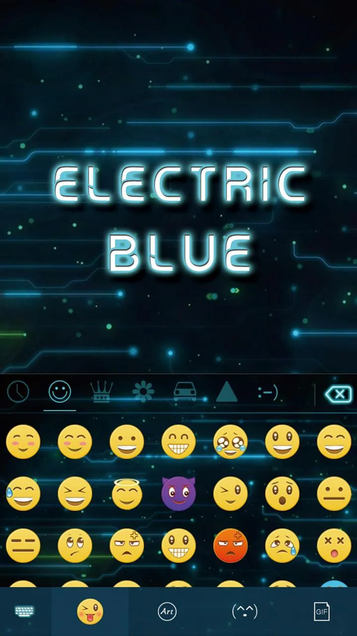 Electric Blue Keyboard Backgro | Indus Appstore | Screenshot