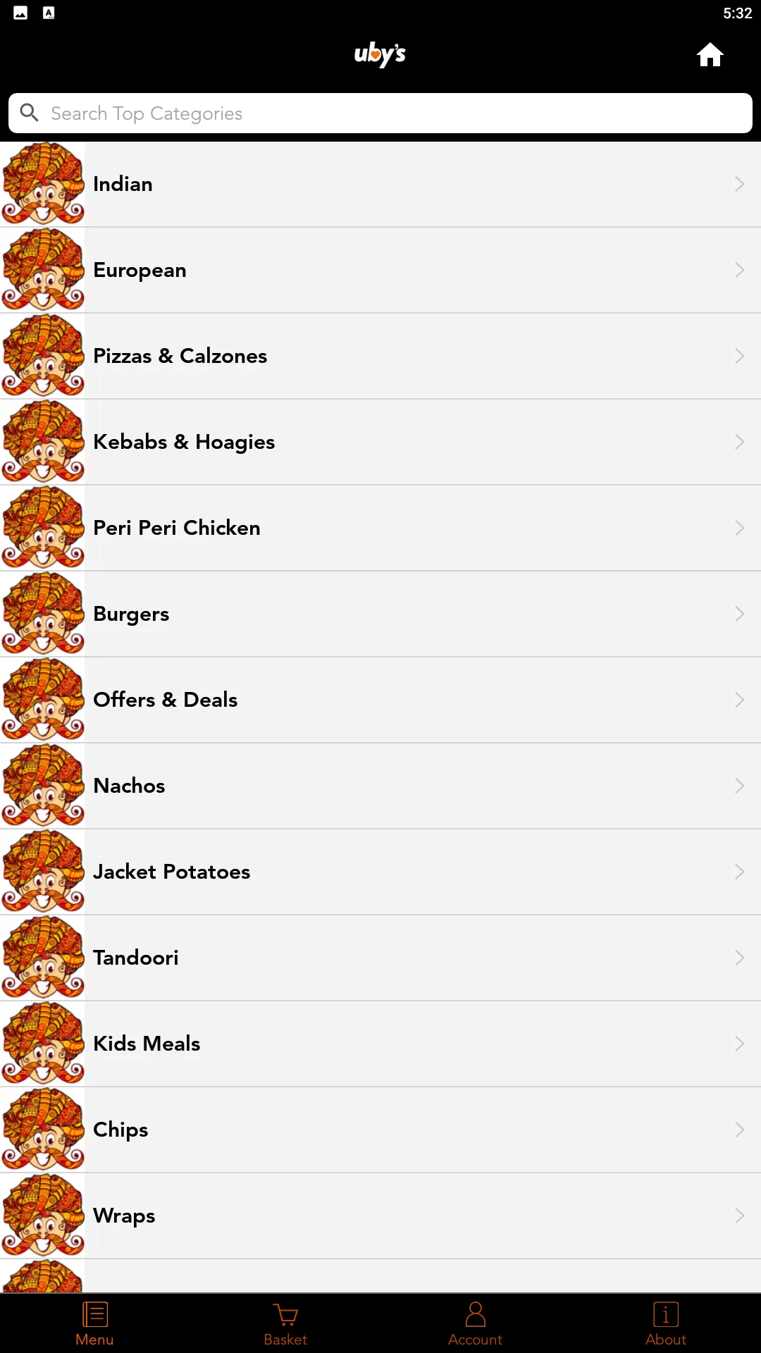 Uby's Tandoori | Indus Appstore | Screenshot