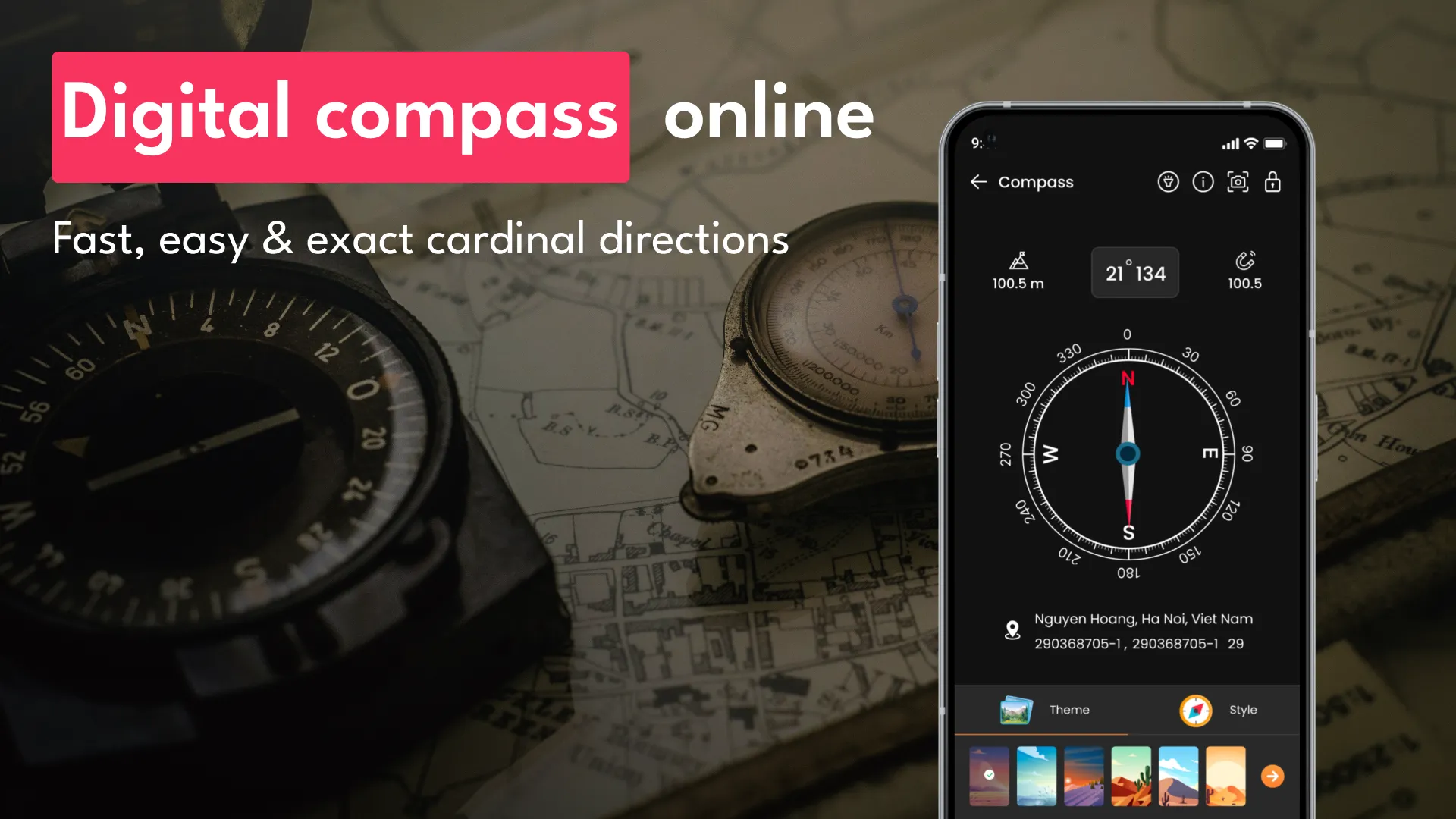 Real Compass: Direction Finder | Indus Appstore | Screenshot