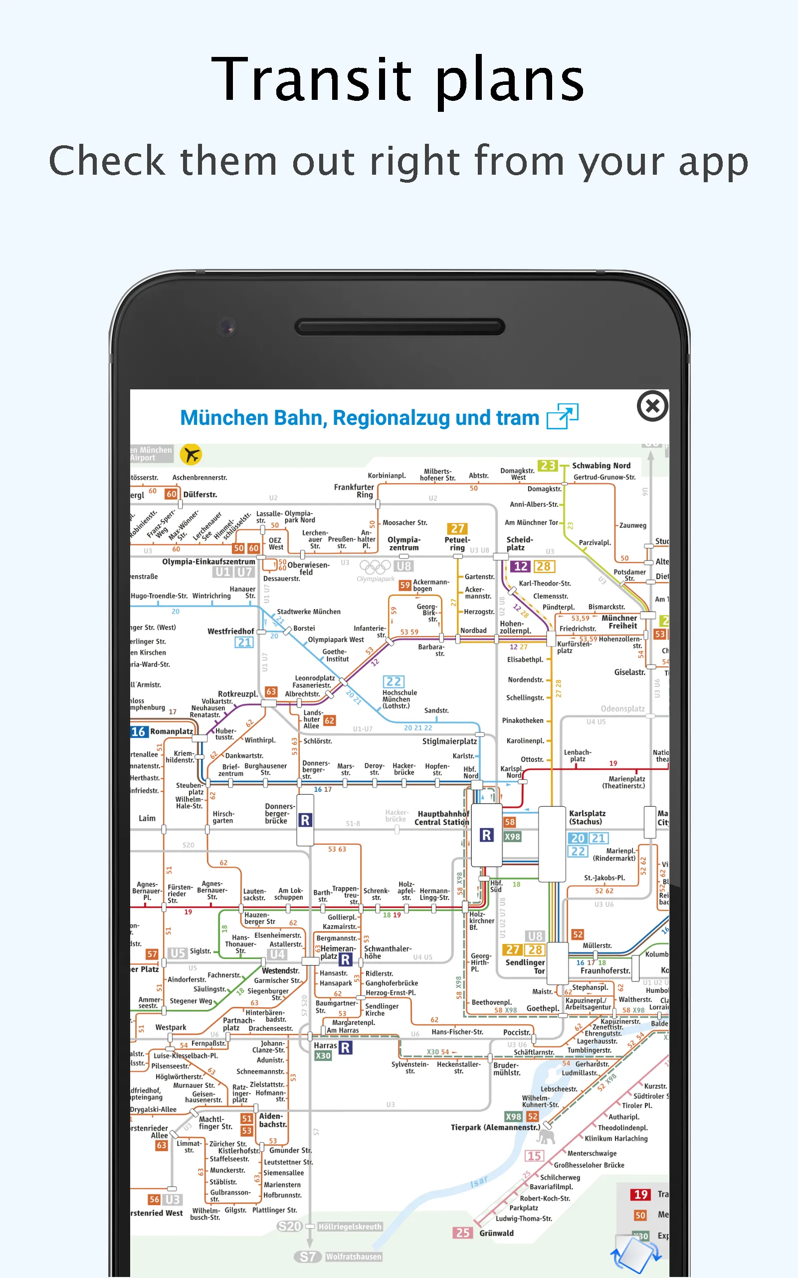 Munich Bahn Bus Tram times | Indus Appstore | Screenshot