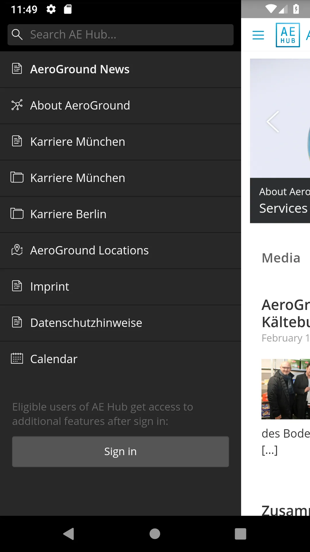 AE Hub - Die AeroGround App | Indus Appstore | Screenshot