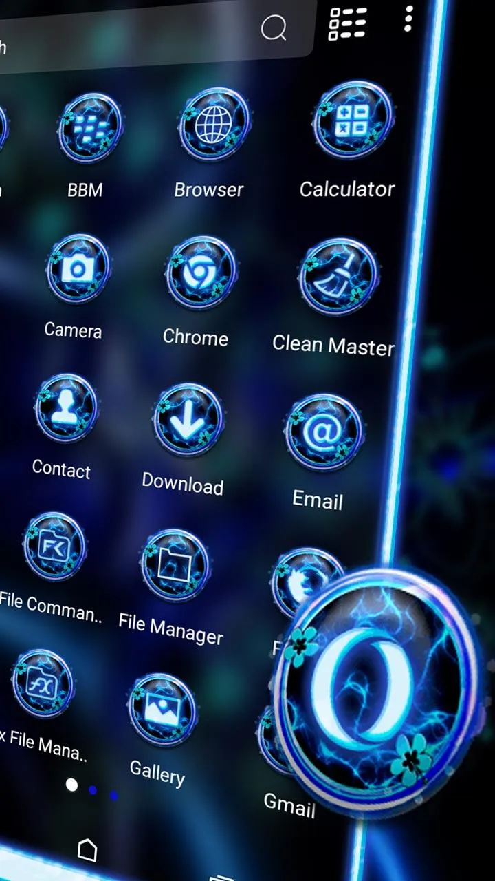 Dark Blue Fractal Launcher | Indus Appstore | Screenshot