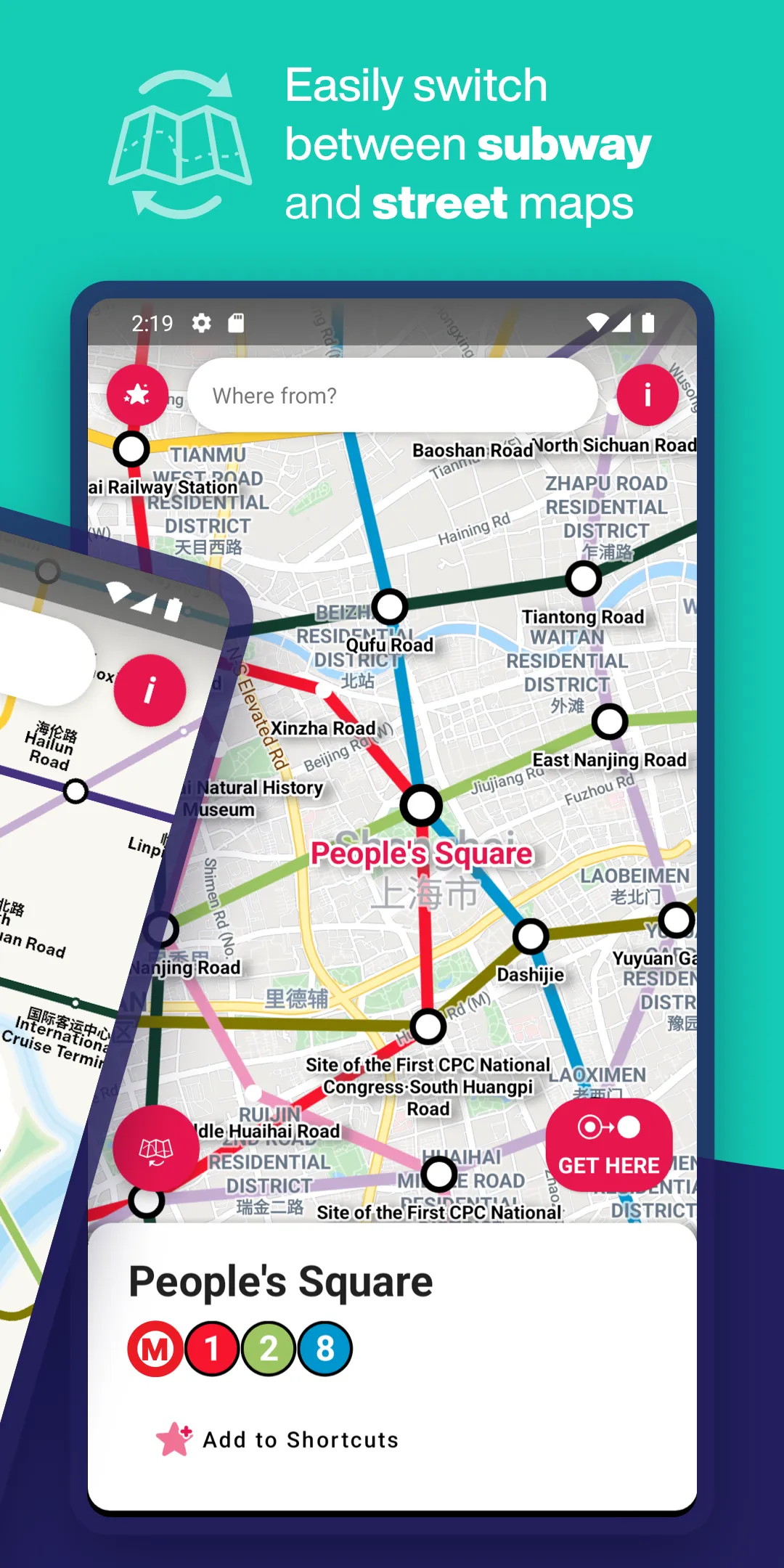 Shanghai Interactive Metro Map | Indus Appstore | Screenshot