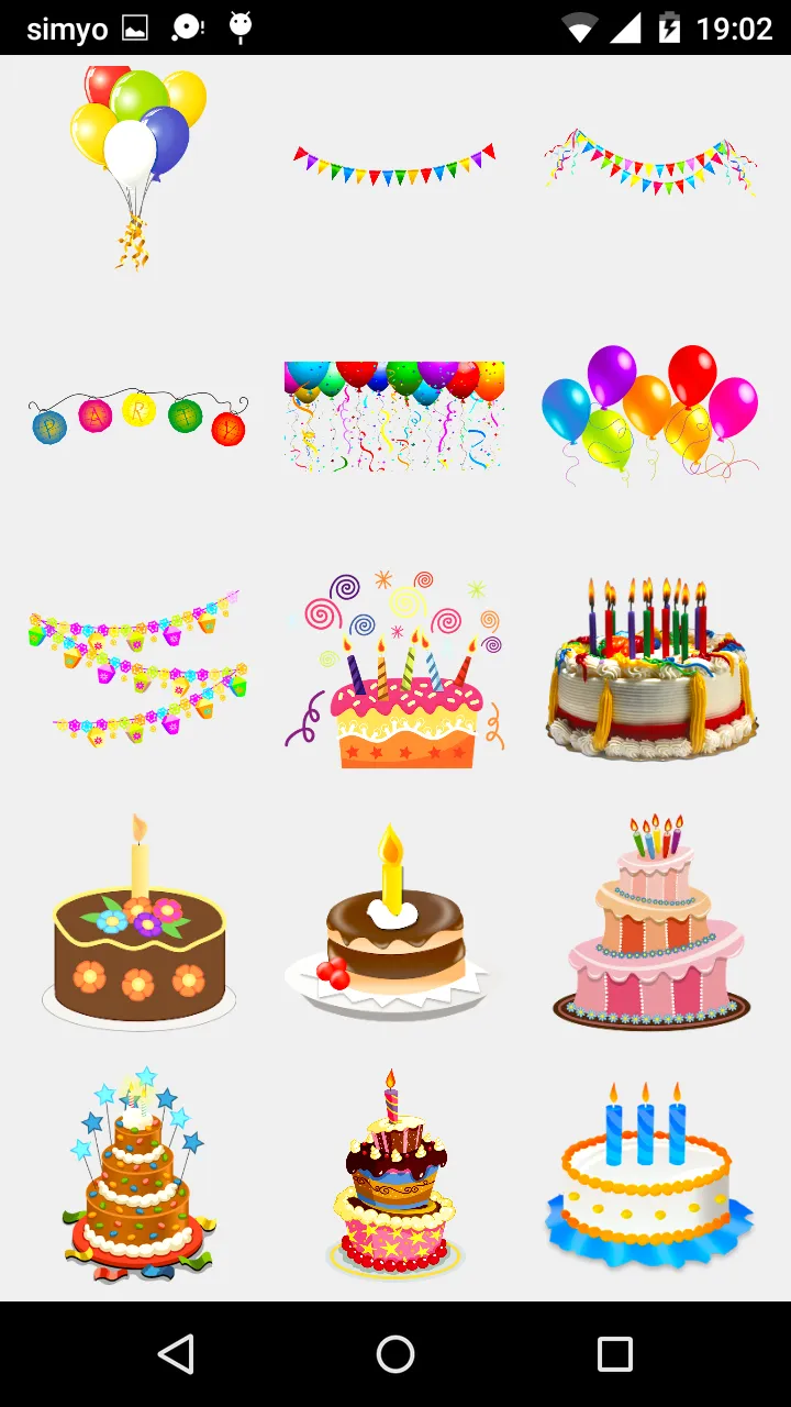 Birthday Party photo Stickers | Indus Appstore | Screenshot