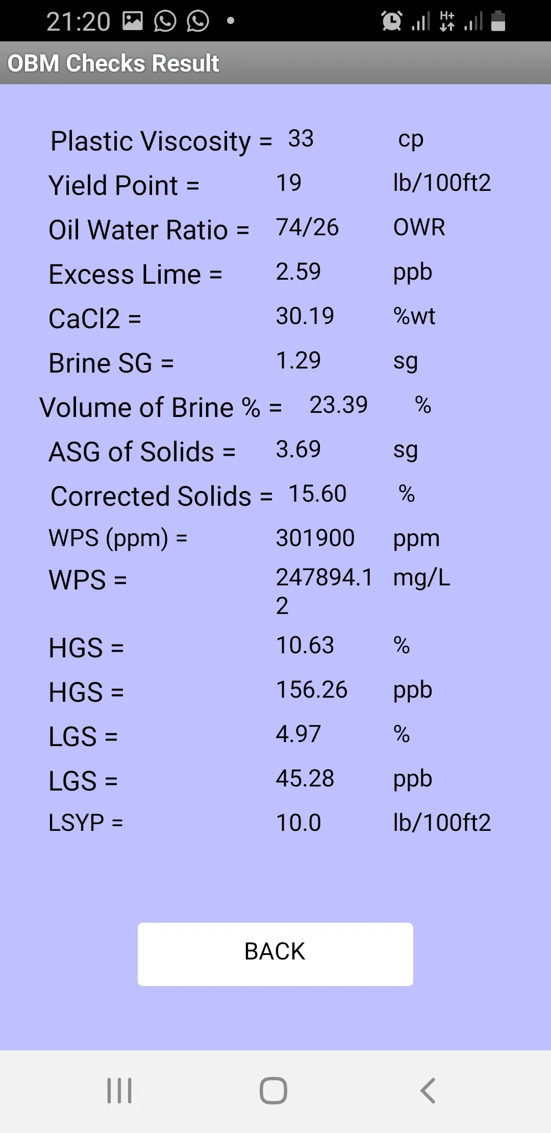 Mud Engineering Calculator | Indus Appstore | Screenshot